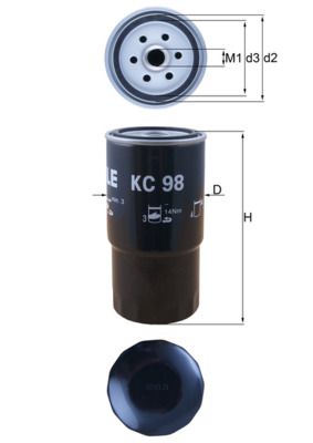 Топливный фильтр MAHLE KC98