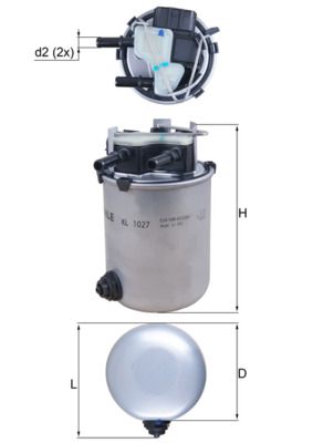 Топливный фильтр MAHLE KL1027