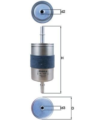 Топливный фильтр MAHLE KL1055