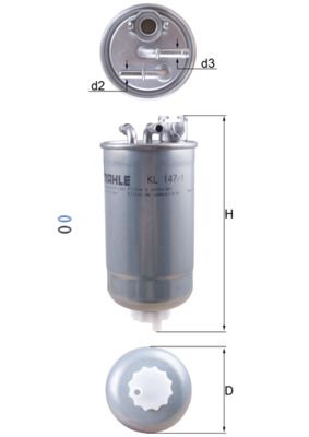 Топливный фильтр MAHLE KL1471D