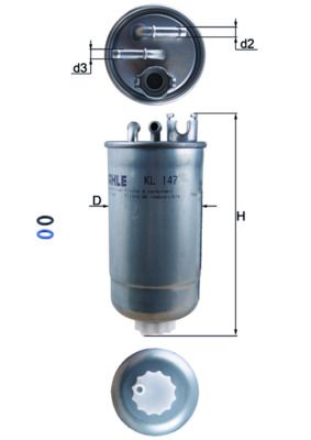 Топливный фильтр MAHLE KL147D
