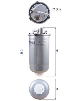 Топливный фильтр MAHLE KL1571D