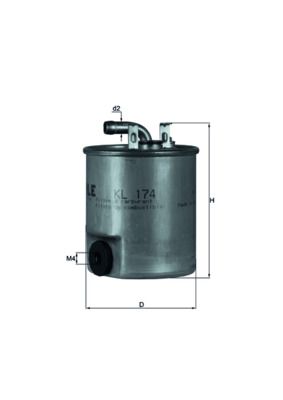 Топливный фильтр MAHLE KL174