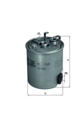 Топливный фильтр MAHLE KL188