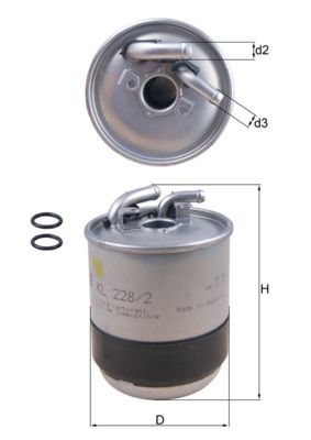 Топливный фильтр MAHLE KL2282D