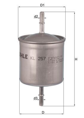 Топливный фильтр MAHLE KL257