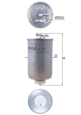 Топливный фильтр MAHLE KL43
