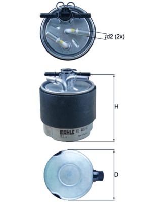 Топливный фильтр MAHLE KL44041