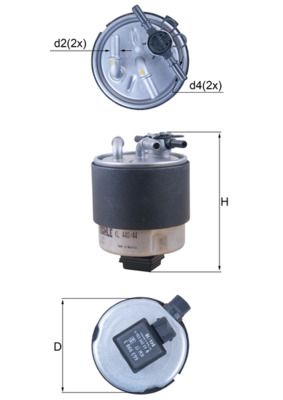 Топливный фильтр MAHLE KL44044