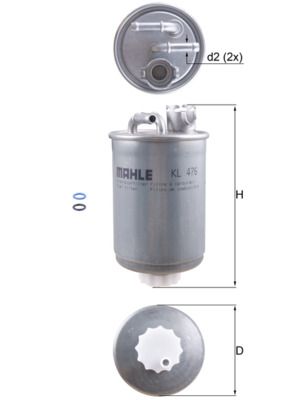 Топливный фильтр MAHLE KL476D