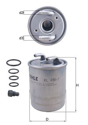 Топливный фильтр MAHLE KL4901D