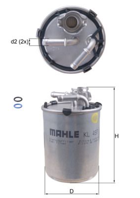 Топливный фильтр MAHLE KL497D