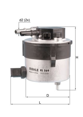 Топливный фильтр MAHLE KL569