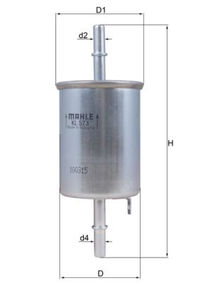 Топливный фильтр MAHLE KL573