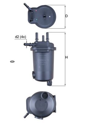 Топливный фильтр MAHLE KL632D