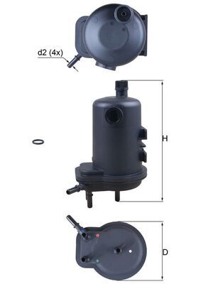 Топливный фильтр MAHLE KL633D