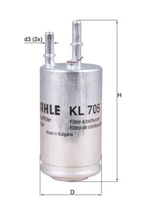 Топливный фильтр MAHLE KL705