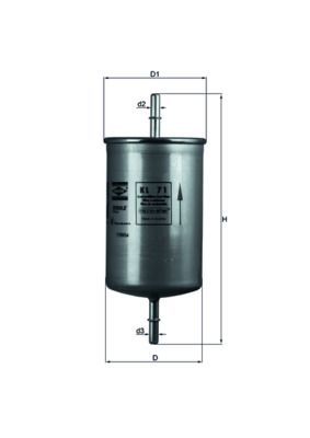 Топливный фильтр MAHLE KL71