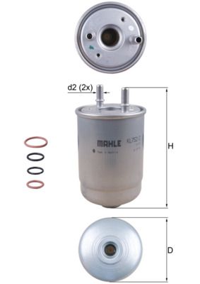 Топливный фильтр MAHLE KL7522D