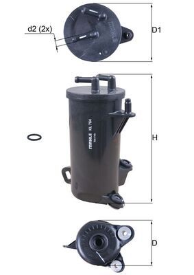 Топливный фильтр MAHLE KL764D