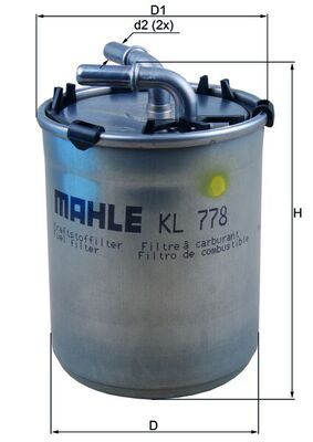 Топливный фильтр MAHLE KL778
