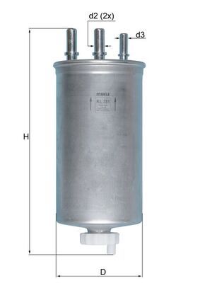 Топливный фильтр MAHLE KL781
