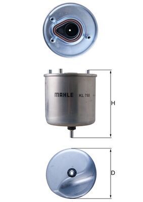 Топливный фильтр MAHLE KL788