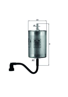 Топливный фильтр MAHLE KL80