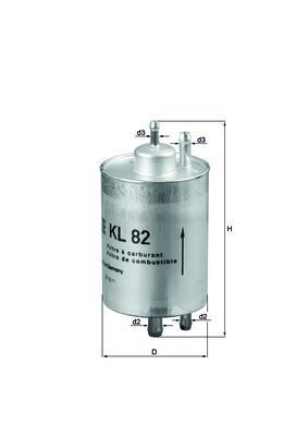 Топливный фильтр MAHLE KL82