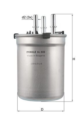 Топливный фильтр MAHLE KL838