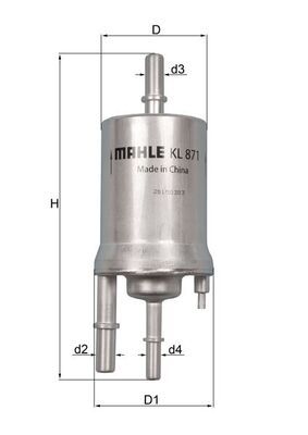 Топливный фильтр MAHLE KL871
