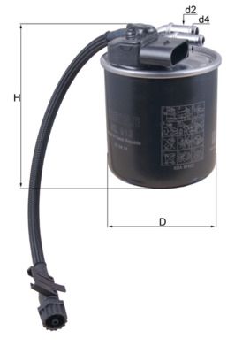 Топливный фильтр MAHLE KL912