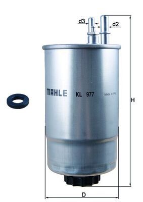 Топливный фильтр MAHLE KL977D