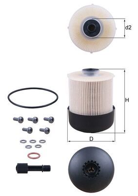 Топливный фильтр MAHLE KX33828D