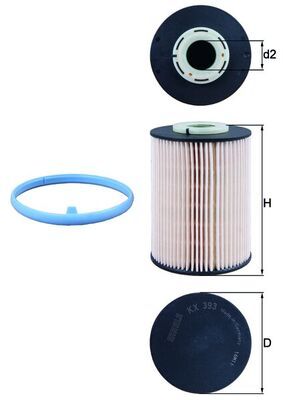 Топливный фильтр MAHLE KX393D