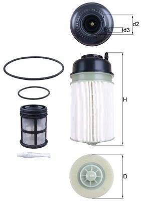 Топливный фильтр MAHLE KX406KIT