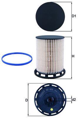 Топливный фильтр MAHLE KX493D
