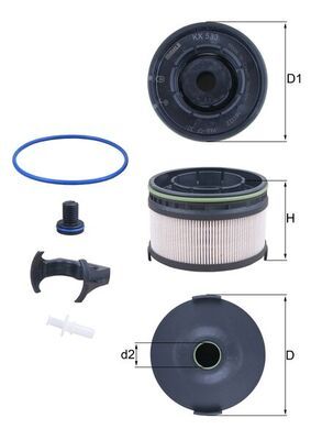 Топливный фильтр MAHLE KX533KIT