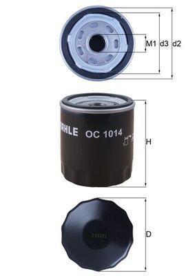 Масляный фильтр MAHLE OC1014