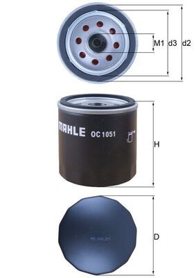 Масляный фильтр MAHLE OC1051