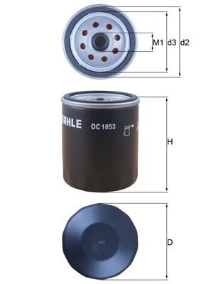 Масляный фильтр MAHLE OC1053