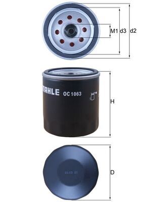 Масляный фильтр MAHLE OC1063