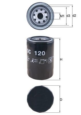 Масляный фильтр MAHLE OC120