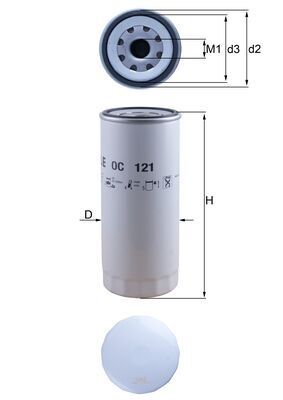 Масляный фильтр MAHLE OC121