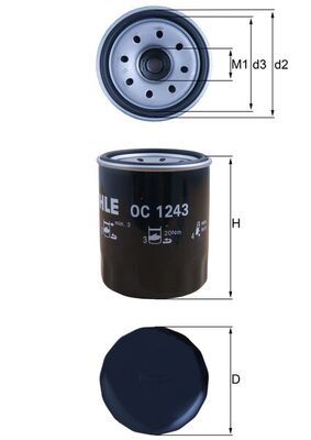 Масляный фильтр MAHLE OC1243