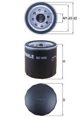 Масляный фильтр MAHLE OC1252