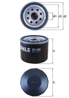 Масляный фильтр MAHLE OC1290