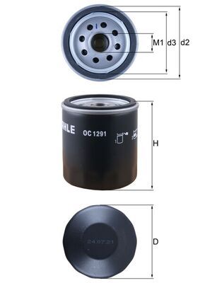 Масляный фильтр MAHLE OC1291