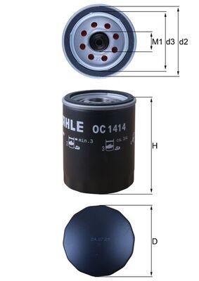 Масляный фильтр MAHLE OC1414