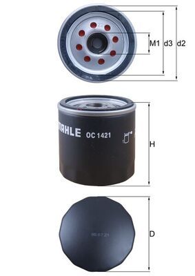 Масляный фильтр MAHLE OC1421